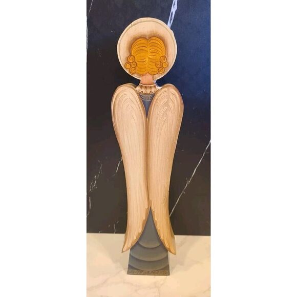 Set of 3 Christmas Holiday Angels Hand Painted Joyce Howard Primitive Style EUC - Picture 3 of 16